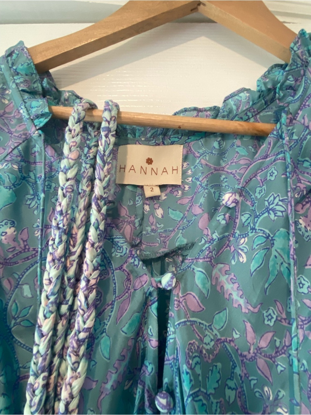 Hannah Artwear Silk Blue Maxi Dress - Picture 3 of 10